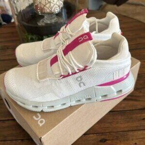 🎁🎉On Cloudnova "Barbie" Women Pink Shoes White